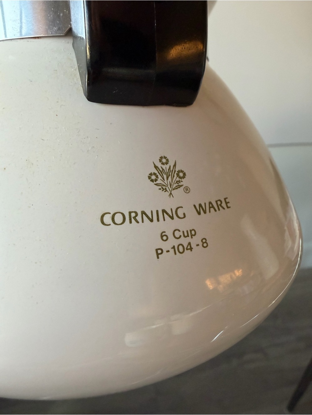 Vintage Corning Ware Spice Of Life 6-Cup Coffee Tea Pot Kettle P-104-8 with Lid - Picture 3 of 5
